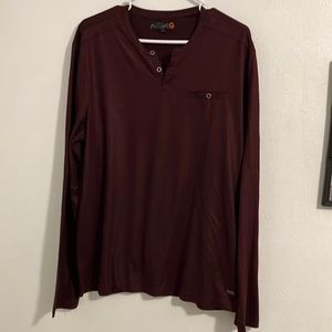 Long sleeve maroon guess X large shirt
